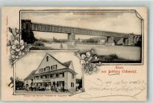 Koblenz 1907 Rheinbrücke Waldshut - Koblenz Gasthaus Zur Blume M. Zugmeier