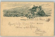 Teufen AR 1898 Lithographie g Gasthaus Frölichsegg Vorläufer Druck um 1880-89