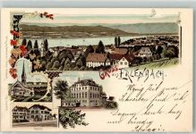 Erlenbach ZH 1898 Bahnhof Kirche