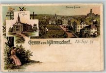 Männedorf 1898 Zellersche Anstalt und Kapelle