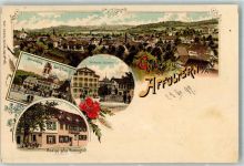 Affoltern am Albis 1899 Löwendenkmal Kneipp´sche Kuranstalt Hauptplatz