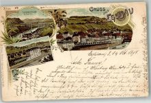 Eglisau 1897 Kurhaus Eisenbahnbrücke