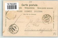 Wetzikon ZH 1899 Lithographie Volksbank Post Schweizerhof Kirche Bahnhof Eisenbahn Verlag Künzli Nr 1775