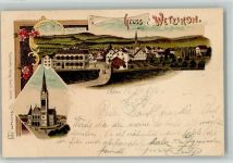 Wetzikon ZH 1902 Kirche Lithographie Verlag Künzli