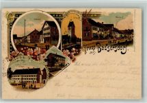 Bassersdorf 1901 Gasthaus Zum Löwen Secundaschule Kirche Lithographie