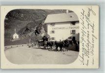 Zernez 1911 Gasthaus Postkutsche Ort handschriftlich