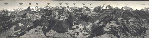 Niesen Panoramafoto Niesen-Kulm 3-fach Klapp Karte