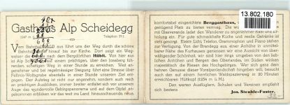 Scheidegg Gasthaus Alp Scheidegg