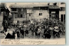 Salvan 1906 Ziegen Brunnen