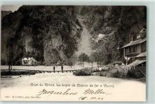 Vouvry 1902 Crue du Rhone La Ligne de Chemin