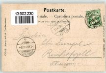 Estavayer-le-Lac 1902 A Travers le vieux Stavayer Spinnrad Katze Ort lt. Stempel