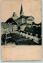 Uster 1902 Schloss und Kirche