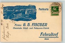 Fehraltorf Firma G.H. Fischer Chemische Zünd- und Fettwaren Fabrik