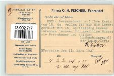 Fehraltorf Firma G.H. Fischer Chemische Zünd- und Fettwaren Fabrik