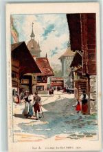 Paris 1900 Rue du Village Suisse Weltausstellung