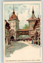 Paris 1900 Tours de Berne Entree principale Avenue de Suffren Village Suisse Weltausstellung