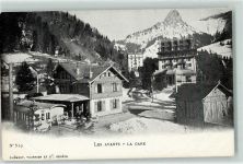 Les Avants Winter Bahnhof Eisenbahn Hotel