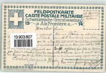 Pontarlier 1914 Schweizerische Grenzbesetzung a la Frontiere Artillerie Soldat Uniform Geschütz sign. Moos