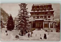 Les Avants Winter Grand Hotel Schlitten Rodelbahn