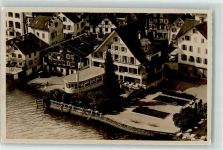 Beckenried Fliegeraufnahme Gasthaus Pension u. Konditorei Rössli Seestraße