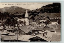 Saanen Kirche und Schulhaus