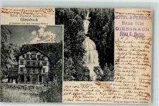 Brienz BE 1907 Hotel Pension Beau-site Griessbachfälle