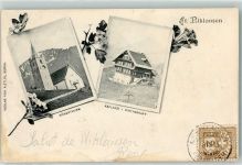 St. Niklausen OW 1905 Römerthurm Kaplanei Gasthaus