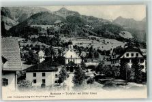 Sachseln 1907 Dorfplatz mit Hotel Kreuz