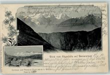 Frutt Kurhaus 1903 Kuraus Pension Frutt Familie Egger Blick vom Abgschütz auf Berneralpen