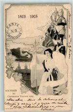 Rochers de Naye Souvenir du Centenaire Vaudois 1903 Frau Ritter 1803-1903 Ort lt. Stempel