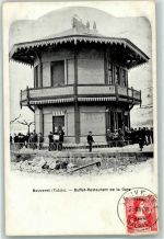 Bouveret 1908 Buffet Gasthaus de la Gare Bahnhof