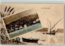 Bouveret Ruderboot Segelschiff