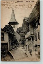 Erlenbach im Simmental Kirche Treppe Uhr