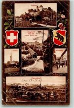 Burgdorf 1911 Schloss Kirche Kirchbühl Wappen Bär