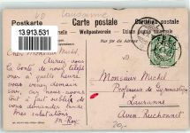 Pully 1905 Winter Wohnhaus Ort lt. Stempel