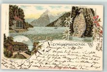 Seelisberg 1902 Tellkapelle Schillerstein das Rütli Vierwaldstättersee