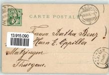 Wädenswil 1905 Helvetia Wappen Ort lt. Stempel