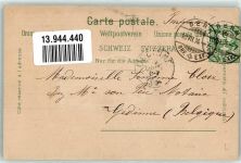 Bern 1904 Frau mit echter Stoff Applikation AK