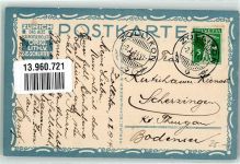 Zollikon 1914 sign. Ernst E. Schlatter Ort handschriftlich