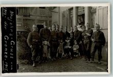 1914 - 1915 Gruppenfoto Weihnachten u. Neujahr an der Grenze