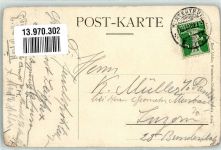 1909 Studentenwappen Stenographia seis Panier Vivvat crescat floreat Bahnpost Nr 30