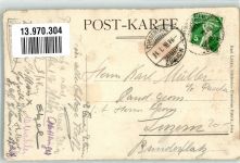 1910 Studentenwappen Stenographia seis Panier Vivvat crescat floreat Bahnpost Nr 30