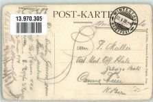1909 Studentenwappen Stenographia seis Panier Vivvat crescat floreat Bahnpost Nr 30
