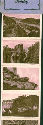 Sächs. Böhm Leporello mit 5 AK´s, ca. um 1930; überwiegend gute Erhaltung, nicht gelaufen