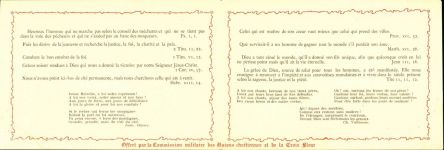 Grandson Militär 1903, Militär Kommission, Blaues Kreuz, 2-fach Klappkarte, mit Kurzinfos auf französisch