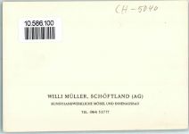 Schöftland Willi Müller Kunsthandwerkliche Möbel Innenausbau Schreibtisch Schrank Tischlampe Wandbild Bücher Teppich Stuhl