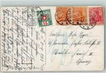 Mischfrankatur Nachporto Schweiz 15 Rappen Am Moorgraben Serie 386/10