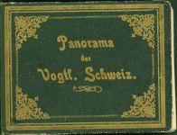 Vogtland Schweiz Leporello mit 14 Ansichten ca. 14x11 cm, in Original Mappe; mit Gebrauchsspuren