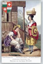 Bäuerinnen, Kanton Waadt AKU2 Tracht Schweiz