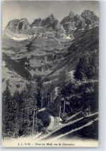 1874 Champéry 1915 - Eisenbahn Tunnel AKU2